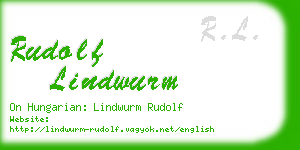 rudolf lindwurm business card